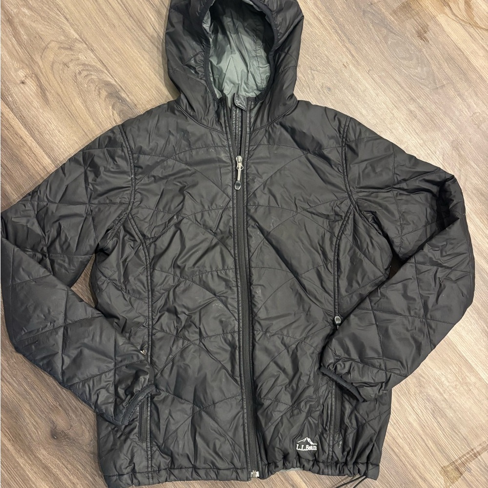 L.L. Bean Dark Gray Quilted Jacket